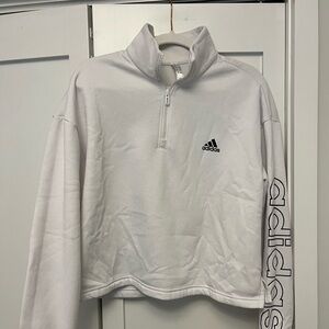 Adidas cropped half zip sweatshirt